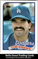 1989 Topps #22 Tim Crews Los Angeles Dodgers MLB Baseball