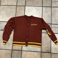 Harry Potter Gryffindor Girls Embroidered Cardigan Hogwarts Button Up SM