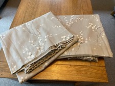 Laura Ashley Pussy Willow Grey Pencil Pleat Fully Lined Cotton Curtains