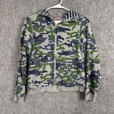 Hanna Andersson Boys Jacket Size 12 / 150 Gray camo Hoodie