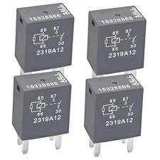 Relay 15328866 Set of 4   12VDC 20A 4-Pin High-Power SPDT Relay   Multi-Use
