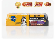 12 Pack Wet Dog Food High Protein Chicken Duck Beef Bison 13.2 oz Cans 2.83 per gallon