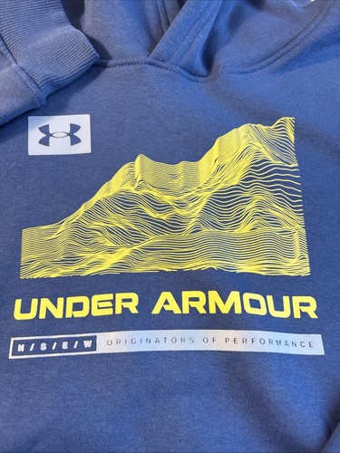 Under Armour Originators Graphic Hoodie Electric Blue Boy’s MEDIUM 10-12 - Picture 3 of 5