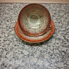 Winterling Marktleuthen Bavaria Kaffeeservice Gold Rot Vintage 50er 60er Jahre