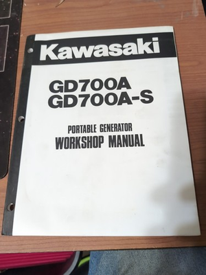 #ad Kawasaki 700A portable Generator Workshop Manual; TPB G $9.99