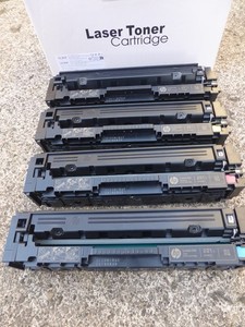 Set HP 201X Laser Tonerkartuschen - fast leer / ausgegeben