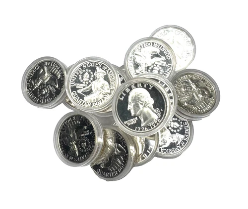 1976-S (3) ***Washington 40% Silver Quarters***DCAM Proof Bicentennial 25c Coins