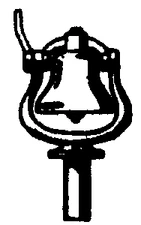 Cal Scale 281 HO Scale Steam Engine Bell w/Bracket (Brass Casting) -- Standard