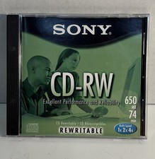 Sony CD-RW 650MB 74 min New Sealed