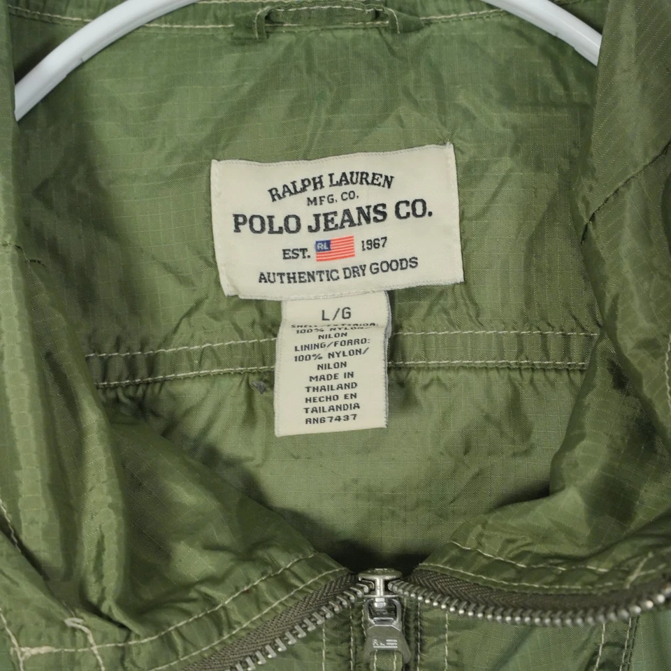 Ralph Lauren Polo Jeans Co Para Hombre Talla Grande Verde Anorak Utility Chaqueta con Capucha Foto 4 de 4