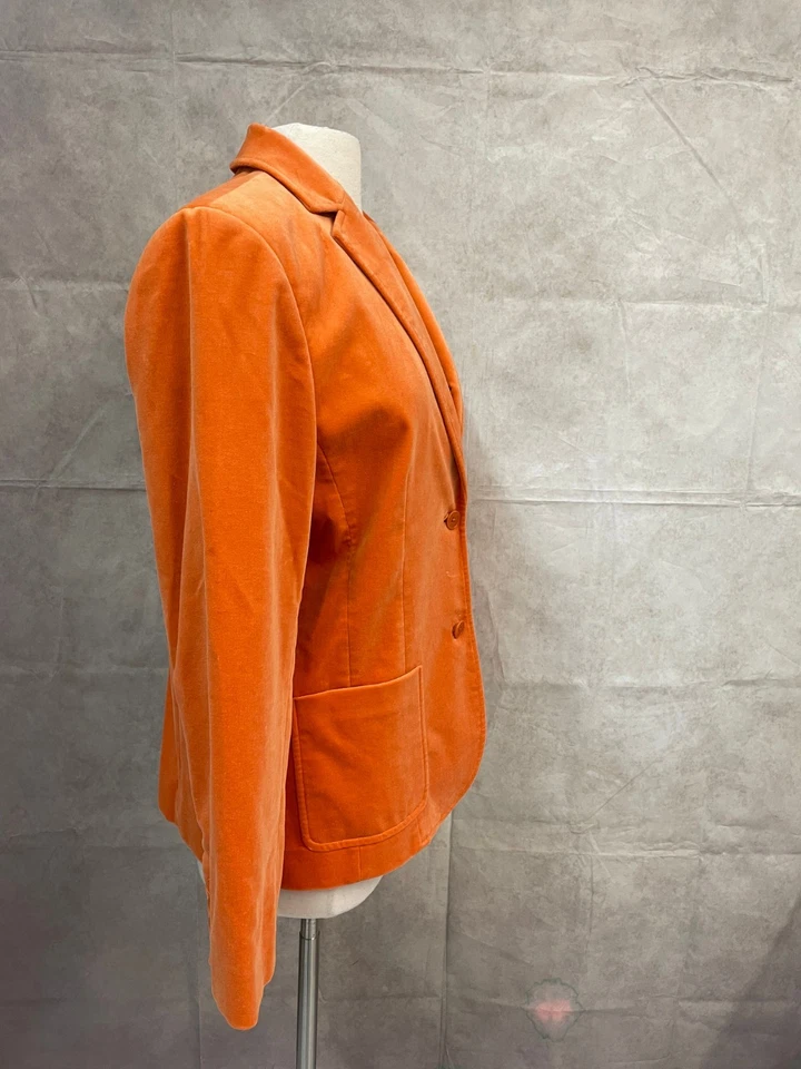 Jones New York Signature Women's Orange Blazer Two Button Size 12 - Image 4 of 4