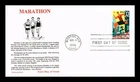 US COVER BOSTON MARATHON 100TH RUNNING FDC ARISTOCRAT CACHET