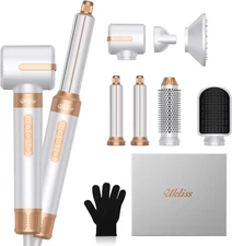 Hair Dryer Brush 7 in 1，110000 RPM Hair Dryer with Diffuser for Curly & Twisted