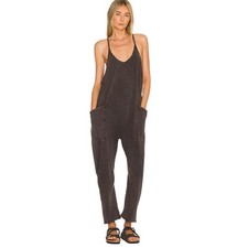 Free People Movement Hot Shot Black Womens S NWT Slouchy Jumpsuit Overalls
