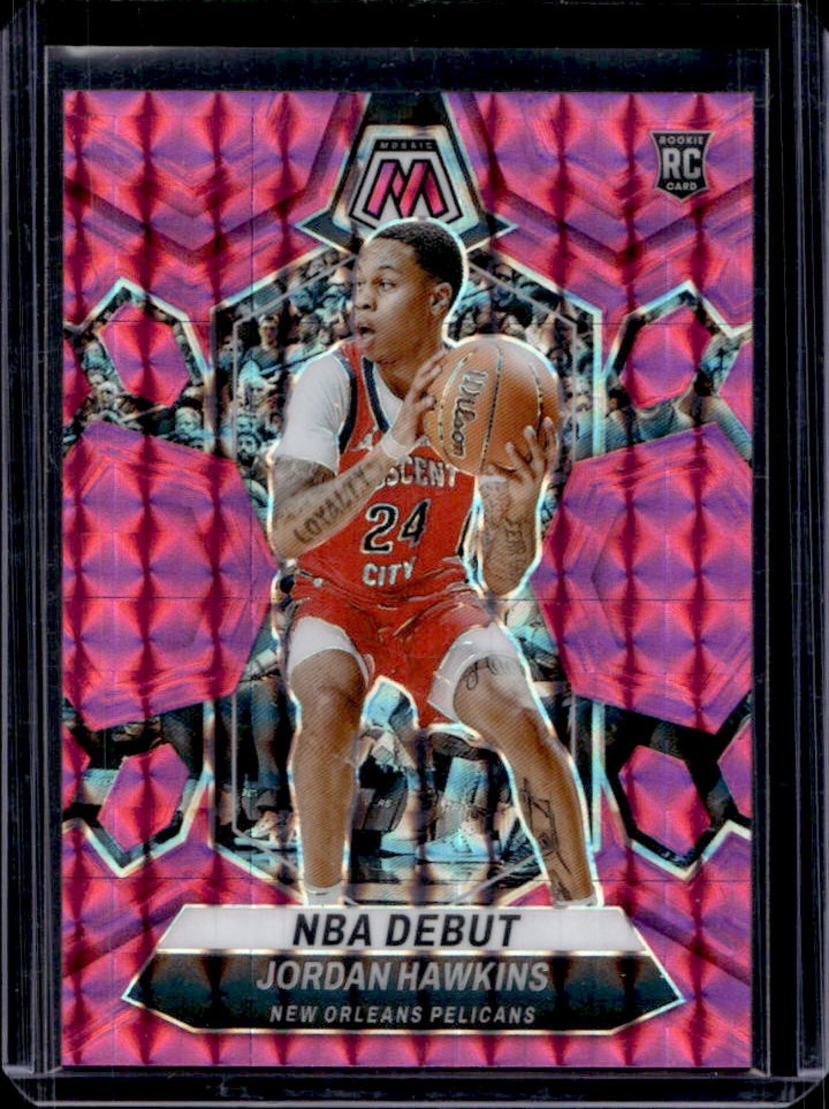 2023-24 Mosaic Jordan Hawkins RC Pink Rookie NBA Debut #134/149 Pelicans