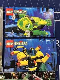 LEGO SYSTEM VINTAGE MANUAL LOT SPACE POLICE AQUAZONE 2153 6957 2162 6175 2160 +