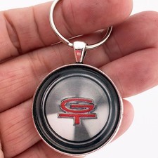 Vintage Ford Gt Wheel Hubcap Center Cap Mustang Torino 1.2 Diameter Keychain