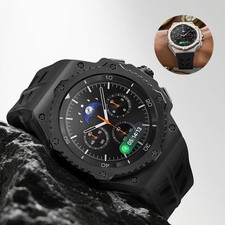 Mod Kit Metal Case Rubber Strap Band For Samsung Galaxy Watch 8 Classic 46mm