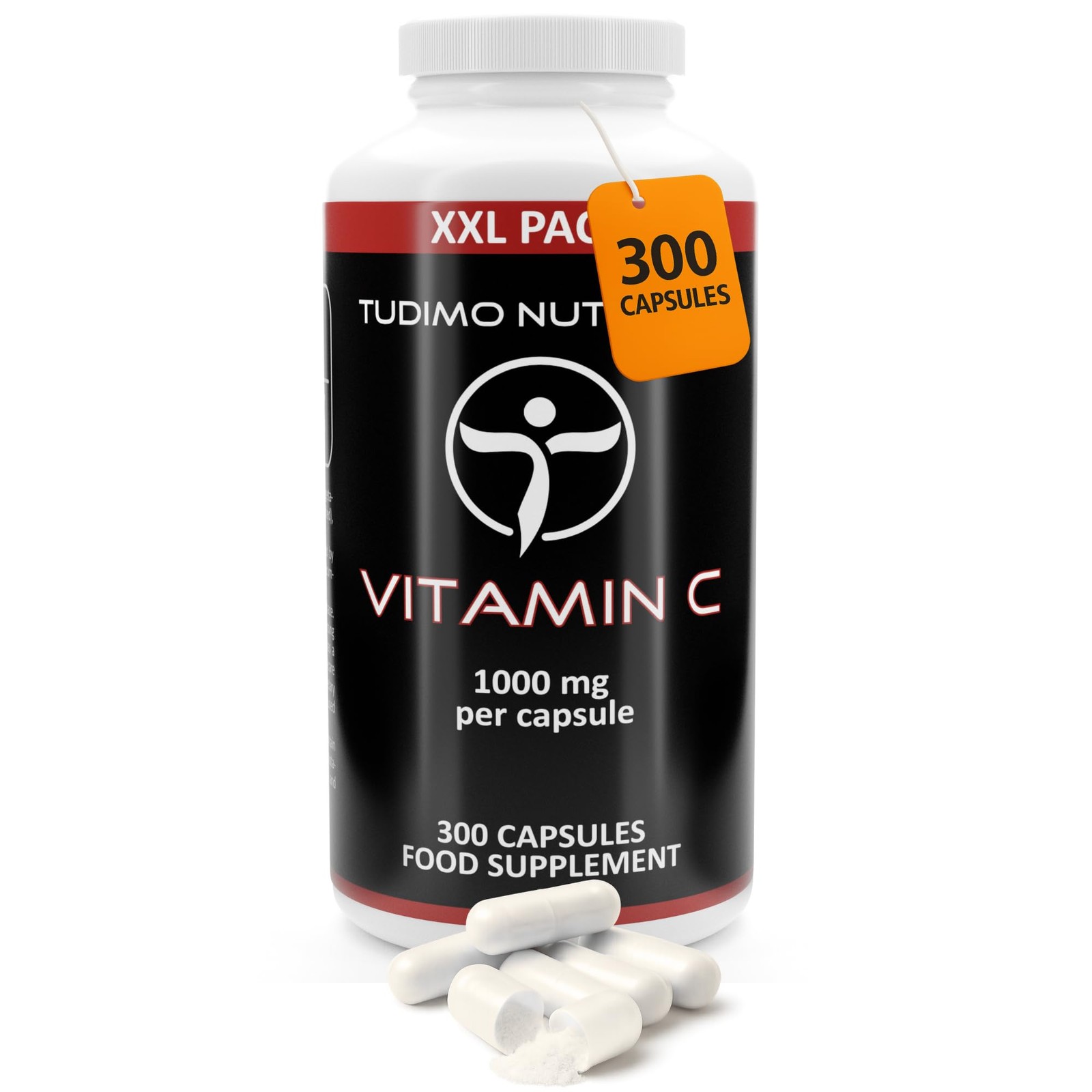 Integratore Vitamina C 1000mg Retard: 300 Capsule per Performance Top