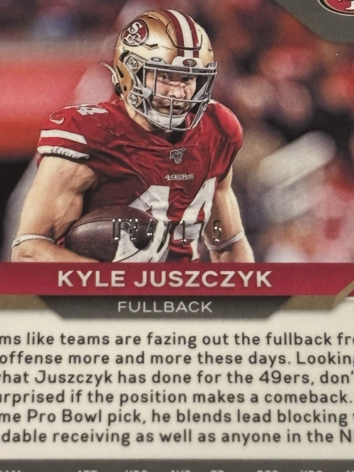 2020 Panini Prizm Prizms Hyper #289 Kyle Juszczyk Serial 034/175 - Image 3 of 3