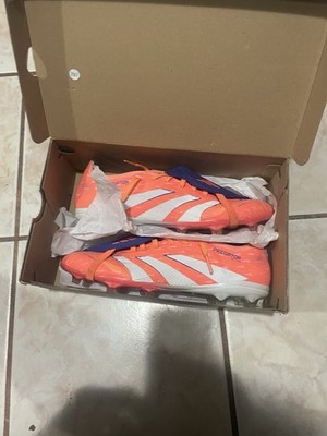 adidas Predator Pro FT FG Unisex Soccer Cleats Orange White Blue US Size 10
