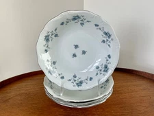 Johann Haviland BLUE GARLAND Soup Bowls ~ Set of 4 ~ Traditions 7 3/4” MINT Cond