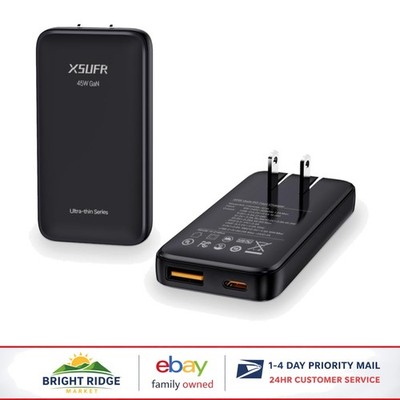 Lightweight Wall Charger with Retractable Plug and Fast Charging Capacity