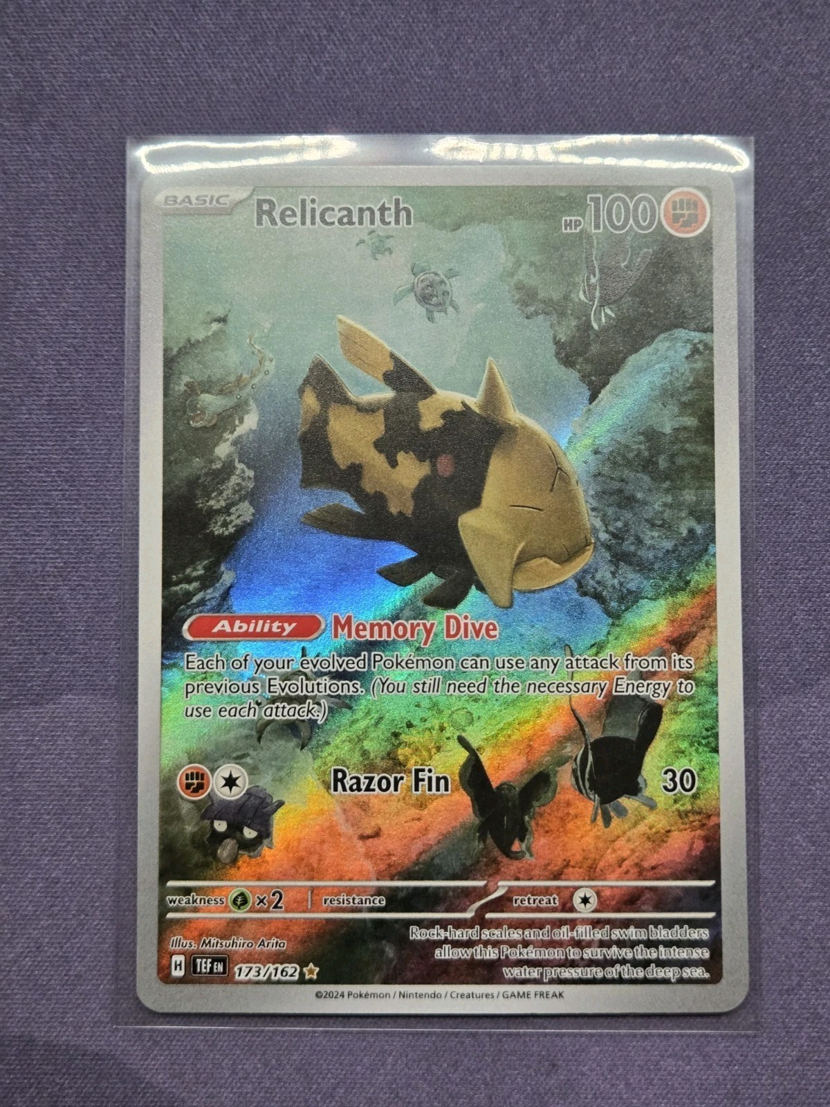 Relicanth Illustration Rare NM TEF 173/162 SV05 Temporal Forces Pokemon TCG