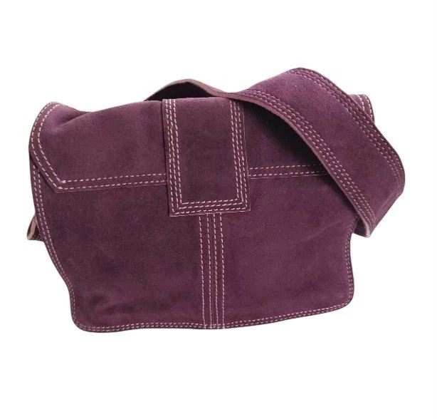 De colección - Bolso de Hombro Banana Republic Púrpura Gamuza Hebilla - Pequeño Foto 2 de 4