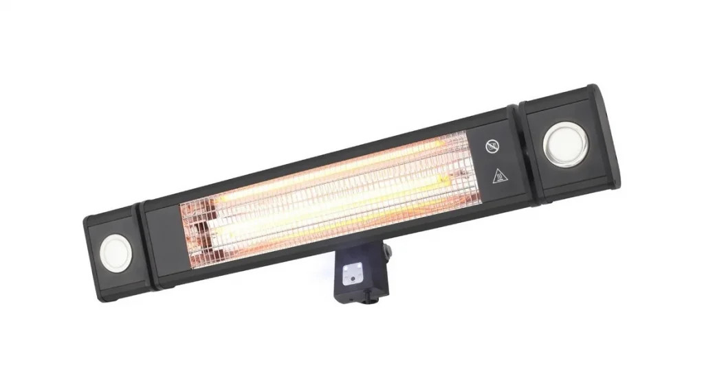 Outdoor Heater Black Blaze LED Patio IP44 Zink ZR-32299-BLK