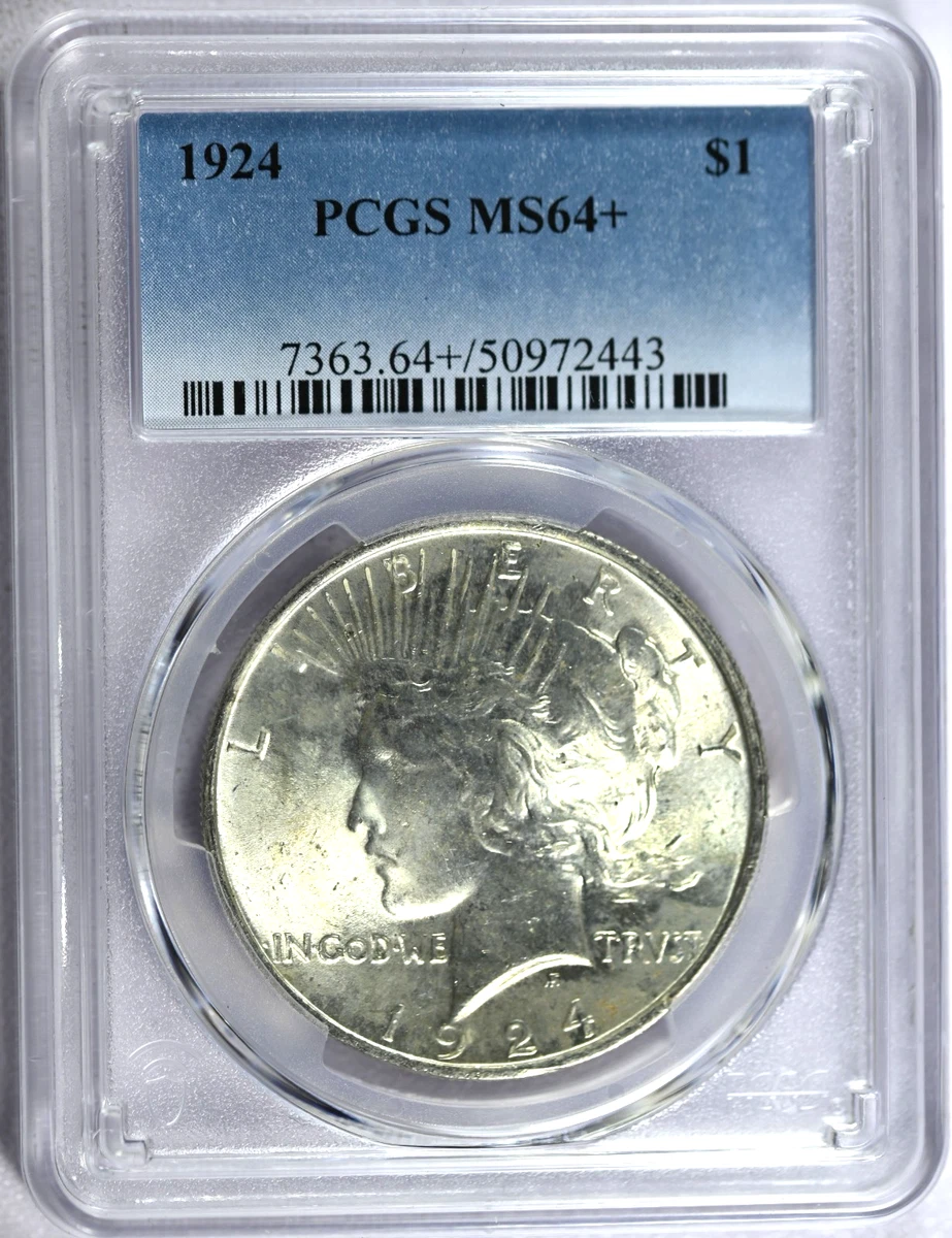 アメリカ ピースダラー銀貨 1924年 PCGS MS64 MS 64 Graded 1924 Year Peace Dollars (1921-1935) for sale | eBay