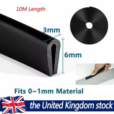 10M Car Door Boot Edge Protector Strip Trim U Shape Guard Seal Rubber Black UK