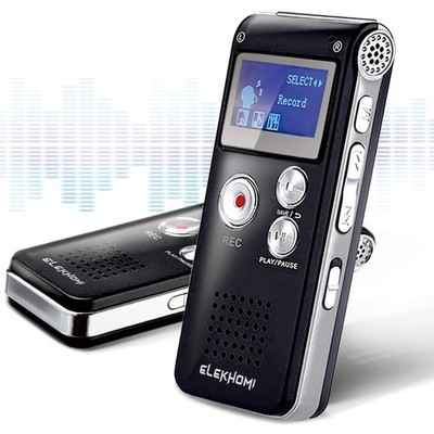 32GB Digital Voice Recorder - Activated with Playback S, Black 