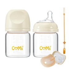 Natural Glass Baby Bottles for Breastfeeding Babies,Newborn Anti-Colic Baby B...