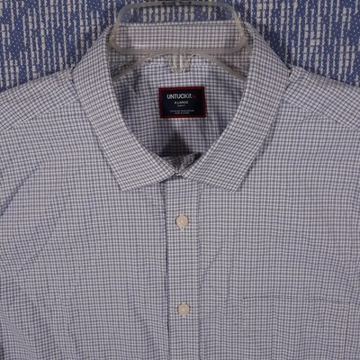 UNTUCKit Shirt Mens XL Slim Fit Nylon Elastane Rogers White Stretch Performance