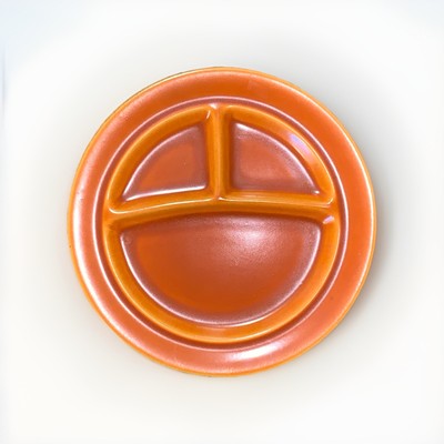 Metlox California Pottery Orange Rust Grill Plate 10 1/2''