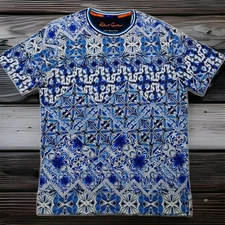 Robert Graham Abstract Floral Mosaic printed Mens Tshirt Xs S M Xl 4xl New