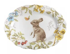 Pier 1 One SOFIE THE BUNNY 14" x 10" Serving Platter Plate Rabbit Easter Dish