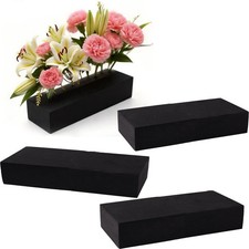 8 Piece Reusable Floral Foam Blocks black, 11.8 x 4.7 x 2 Inch, Water Resista...