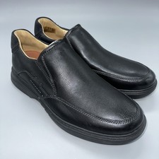 Clarks Un Briley Step Black Leather Casual Loafer Shoe Men's 13M -New