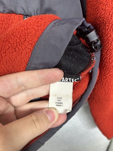 North Face Denali Jacket Youth Boys XL Extra Large Red Grey Full Zip Sweatshirt - Picture 6 of 13