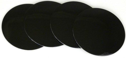 4x Black Wheel Center Hub Cap Sticker Decal 2.2" / 56mm DOME SHAPE Auto Car - Picture 7 of 11