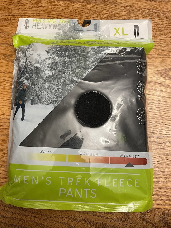 Eddie Bauer Men's Base Layer WARMEST Trek Fleece Pants Heavyweight