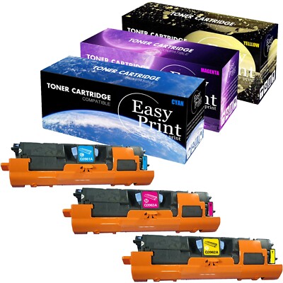 3PK HP Q3960A 3960A Toner Cartridge Laser Jet 2550L 2550Ln 2820 Printer 1xCYM