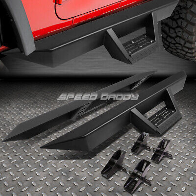 BLACK 3/" SIDE NERF BAR RUNNING BOARD+DOWNPIPE FOR 05-17 TOYOTA TACOMA DOUBLE CAB