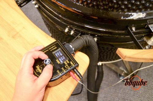 TempMaster BBQ Smoker Temperature Controller 4 Akorn Jr Green Egg Mini Kamado - Imagen 2 de 10
