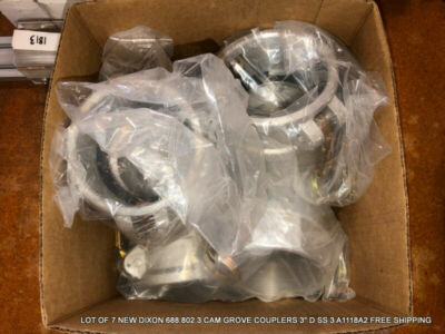 LOT OF 7 NEW DIXON 688.802.3 CAM GROVE COUPLERS 3'' D SS 3 A1118A2 FREE SHIPPING