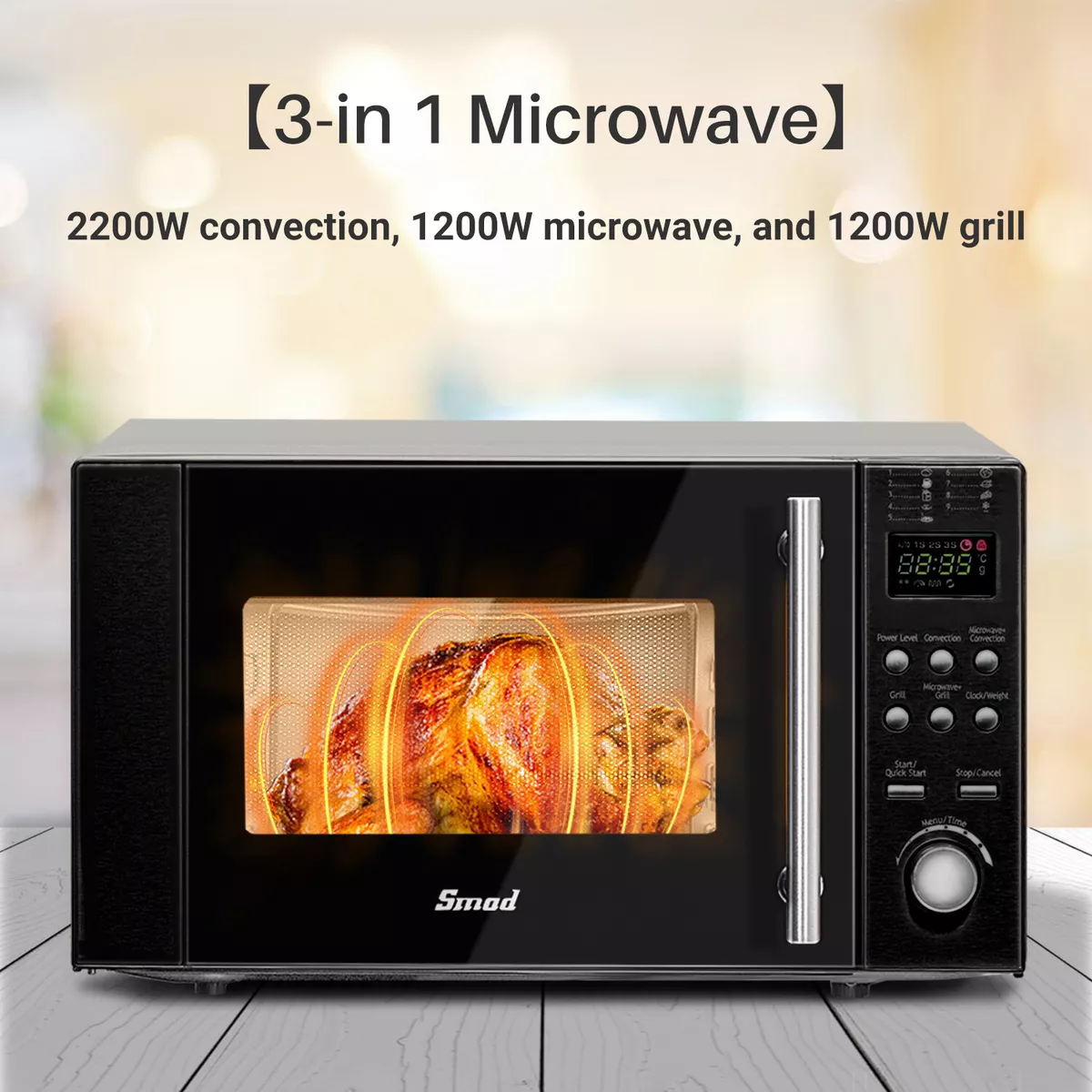 Smad 20L 3-in-1 Combination Microwave Oven Convection Grill Microwaves 800W