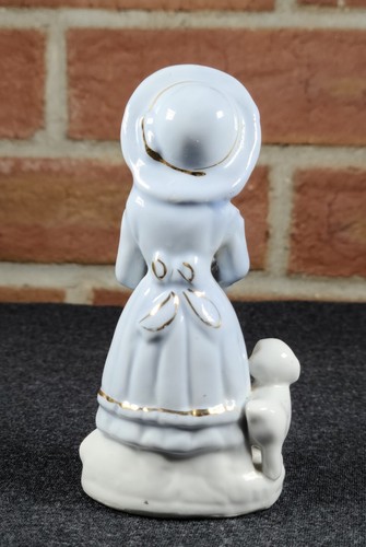 Figura Vintage 4.5" Azul Victoriano Niña con Corderito María Dorada - Imagen 3 de 10