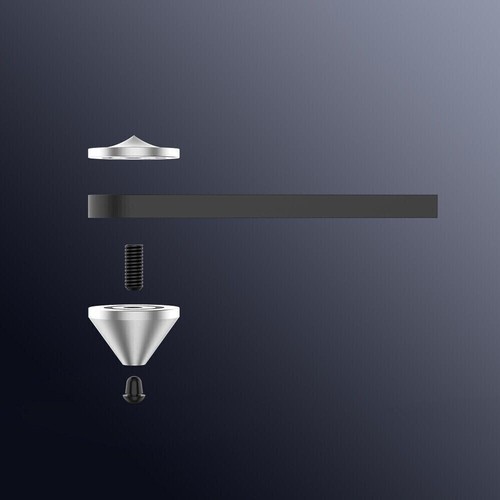 Juego de 4 clavos de altavoz HiFi de aluminio con aislamiento de golpes soporte de pies - Imagen 4 de 12